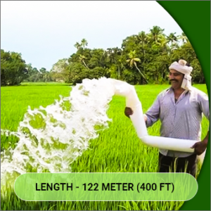 Lapeta Pipe 4 Inch / Krishi pipe 4 Inch – 400 Feet (122 meter) Plastic 100% Virgin