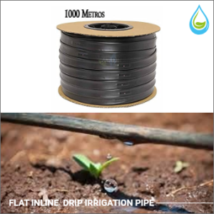 16mm Flat Inline Drip Irrigation Pipe 1000 meter [ 16 - 4 - 50 ] 50cm Dripper 4 Litre/ Hour water for Plant Gardenin