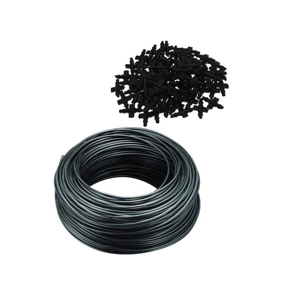 SVE Drip Irrigation Pipe 4mm for Home Garden,4mm Feeder Line Pipe, Self-Watering Spikes for Plants Control drip Irrigation System 100 Meter - Image 2