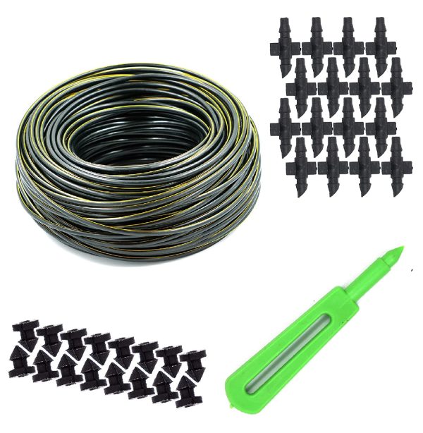 SVE Drip Irrigation Pipe 4mm for Home Garden,4mm Feeder Line Pipe, Self-Watering Spikes for Plants Control drip Irrigation System 100 Meter - Image 5