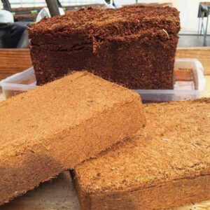 Cocopeat (5 kg block) Coir pith for kitchen and terrace gardening Potting Mixture Soil Manure (5 kg, Cake)