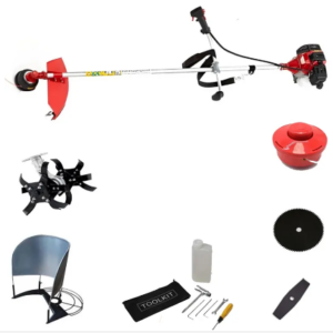 Side pack Multi Crop Brush Cutter with Round Tiller Attachment, 2Stroke 52CC