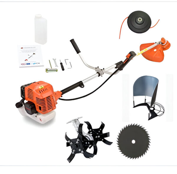 Side pack Multi Crop Brush Cutter With Round Tiller Attachment 4 Stroke
