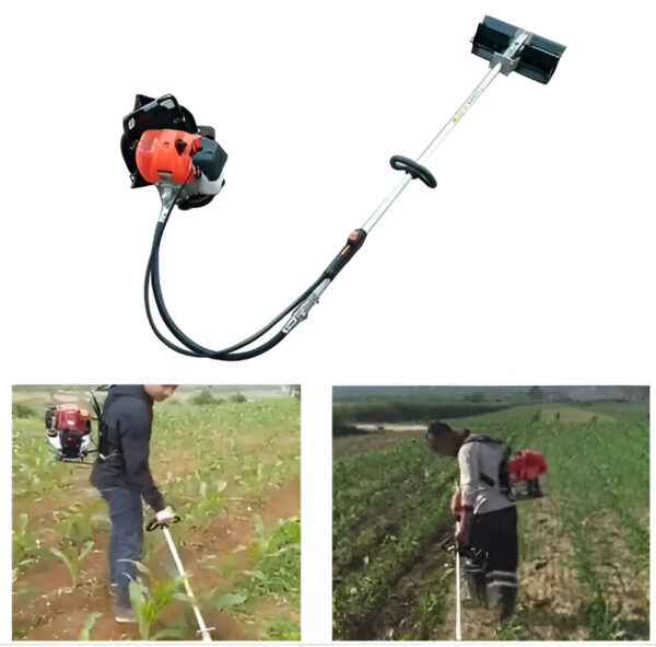 Backpack  4 Stroke Multi Crop Brush Cutter with Flat Tiller Attachment