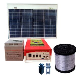 13 kV Solar Zatka machine with Solar Panel, Battery, Insulator and Fence Wire for 100 Bigha