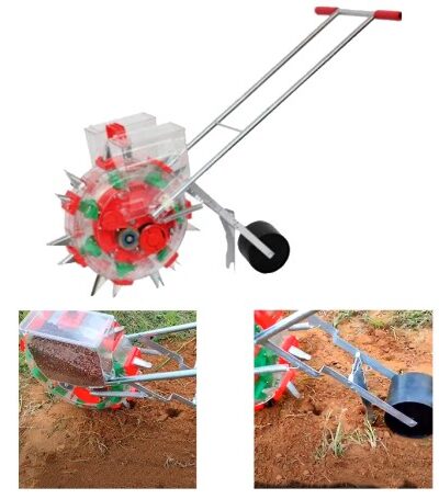 Double Barrel Manual Seeder and Fertilizer machine for Agriculture Purposes
