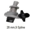 28mm, 9Spline Water Pump Attachment for Brush Cutter, 1 inch Outlet - Image 2