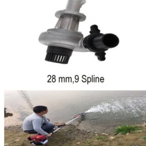 28mm, 9Spline Water Pump Attachment for Brush Cutter, 1 inch Outlet