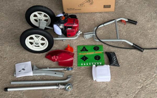 Siddhi 4 Stroke 35 CC Hand Push/ Trolley Type Brush Cutter with Accessories - Image 4