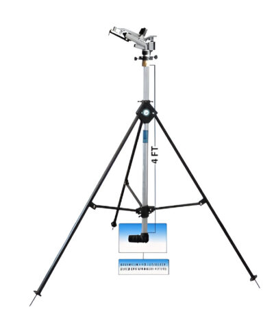 Automat 1 inch Rain Gun with Connector, 4 Feet GI Riser Pipe & 3 Leg Stand