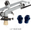 Siddhi plastic 1.5 inch rain gun with stand, riser pipe ,foot bottom and Pressure gauge - Image 2