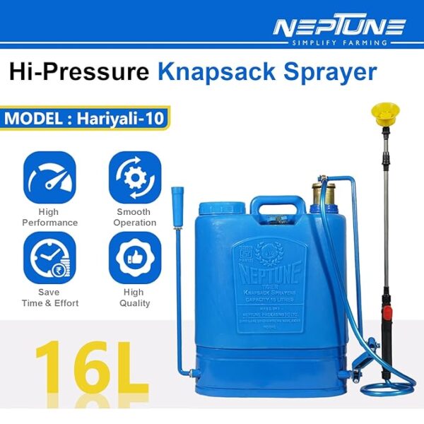 Neptune Simplify Farming 16L Knapsack Hand Operated Sprayer (Hariyali-10) for Gardening, Farming & Sanitization - Image 3