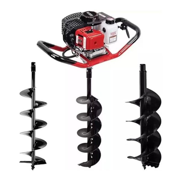 Siddhi Agritech Heavy Duty 52-cc 2-stroke with 101.6 mm (4 inch) Drill Bit For Earth Auger/ Post Hole Digger Machine - Image 2
