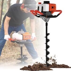 Siddhi Agritech Heavy Duty 2 Stroke 52 cc Earth Auger with 8 inch Auger Bit | Post Hole Digger Machine