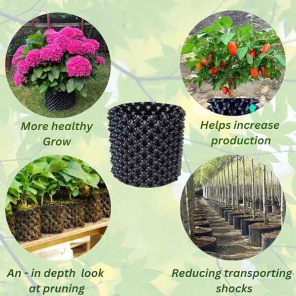 RIGHT POTS | AIR PRUNING POT | AIR POTS | Black Color Pots - Image 2