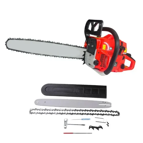 Siddhi Economy 58 cc Petrol Chainsaw | Wood Cutter with 22 inch Guide Bar and Free Accessories