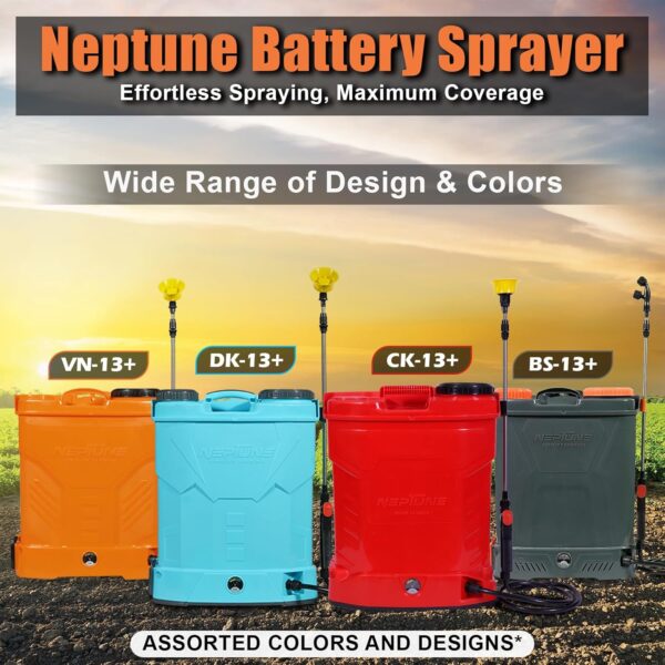 Neptune 20L Double Pump Knapsack Battery Sprayer CK/VN-13 Plus, with 12V 12Ah Battery - Image 4