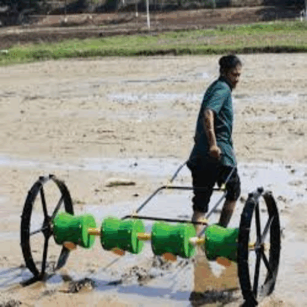 Siddhi Manually Operated Paddy Drum Seeder of 8 Rows for Seeding in Agricultural Field - Image 3