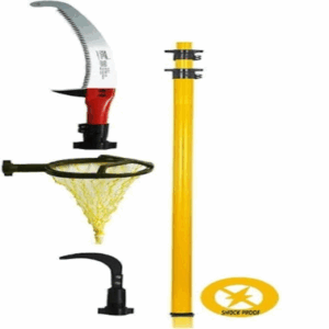 Festel Multipurpose Fiberglass Telescopic Pole of 6 to 18 feet with 3 Attachments