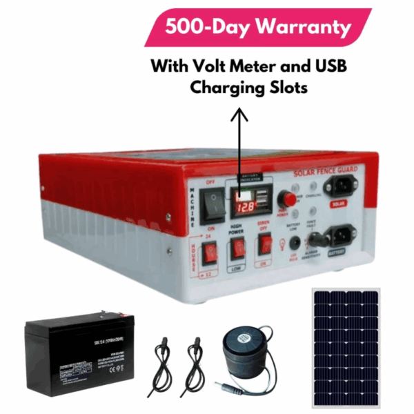 Siddhi Agritech zhatka Machine Solar Fence Protector Kit, 15kV, 50 Acre Coverage, with Charger - Image 2