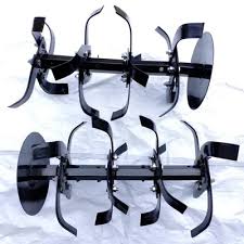 Heavy Duty Petrol Rotavator Set for Power Tiller of 32 pcs Blade, 2 Shaft, 2 Side Disc and 32 pcs Nut