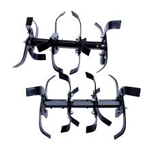 Siddhi Heavy Duty 18 Inch 4 Row Rotavator Set (32 Blades, 2 Shafts and 32 Nuts) for 5 to 12 HP Petrol Power Tiller